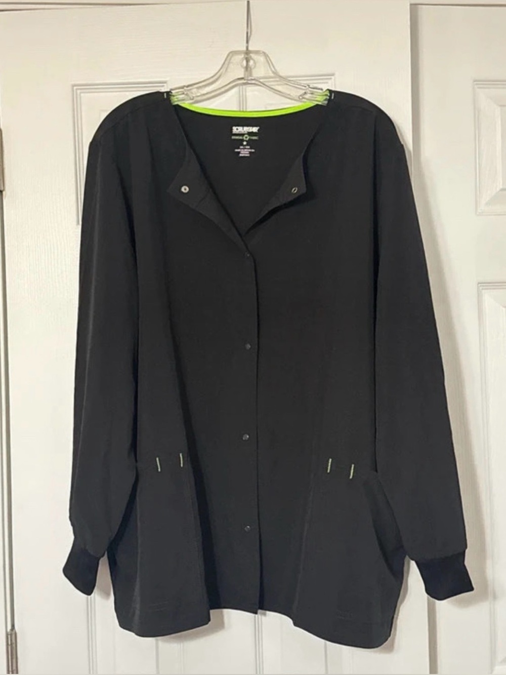 Scrubstar Black Lab Coat/Scrub Jacket. Size US 2XL